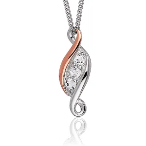 Clogau Jewellery Clogau Past Present Future Sterling Silver White Topaz Necklace