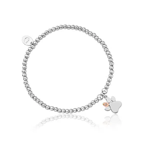 Clogau Jewellery Clogau Paw Prints on My Heart Sterling Silver Affinity Bracelet