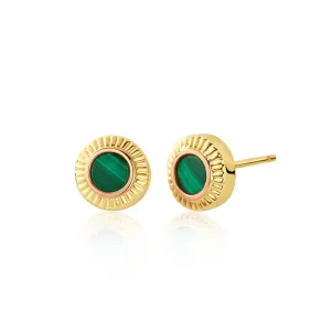 Clogau Jewellery Clogau Reflections Of Padarn 9ct Gold Malachite Stud Earrings