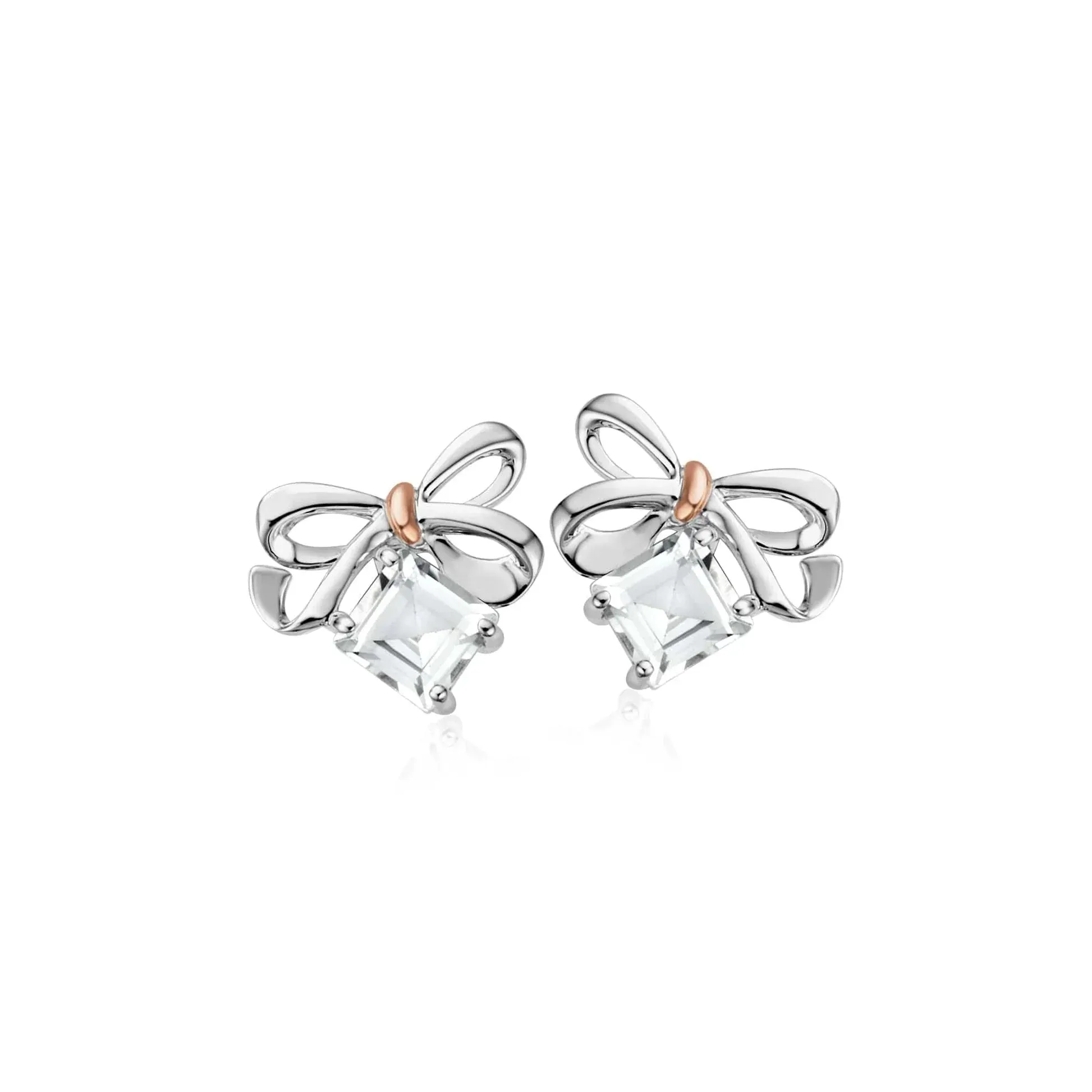 Clogau Jewellery Clogau Sterling Silver Christmas Bow Earrings