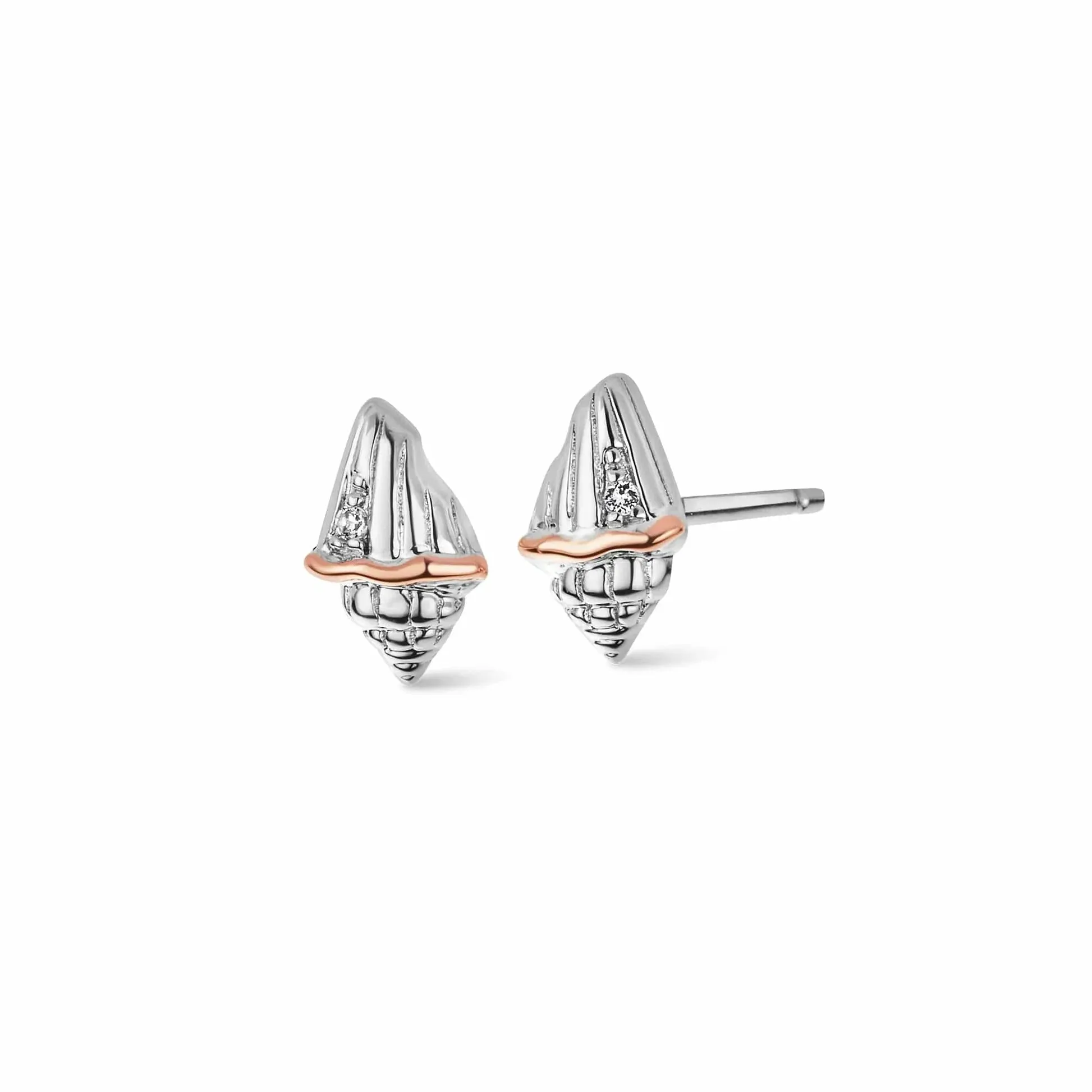 Clogau Jewellery Clogau Sterling Silver Sounds of the Sea Stud Earrings