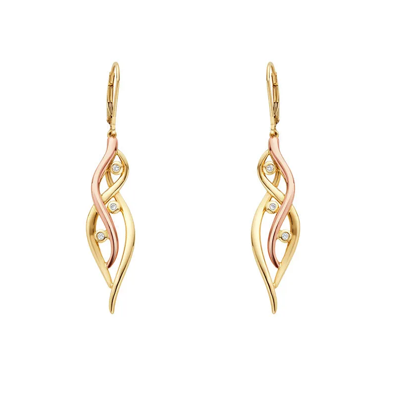 Clogau Jewellery Clogau Swallow Falls 18ct Gold Diamond Drop Earrings