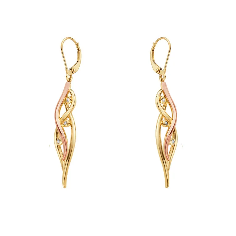 Clogau Jewellery Clogau Swallow Falls 18ct Gold Diamond Drop Earrings