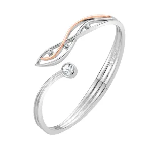 Clogau Jewellery Clogau Swallow Falls Sterling Silver White Topaz Bangle