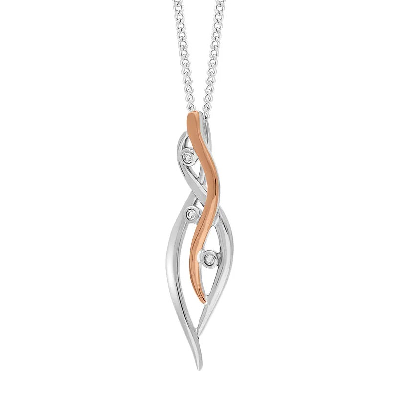 Clogau Jewellery Clogau Swallow Falls Sterling Silver White Topaz Pendant