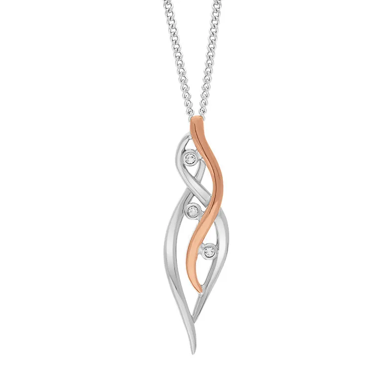 Clogau Jewellery Clogau Swallow Falls Sterling Silver White Topaz Pendant
