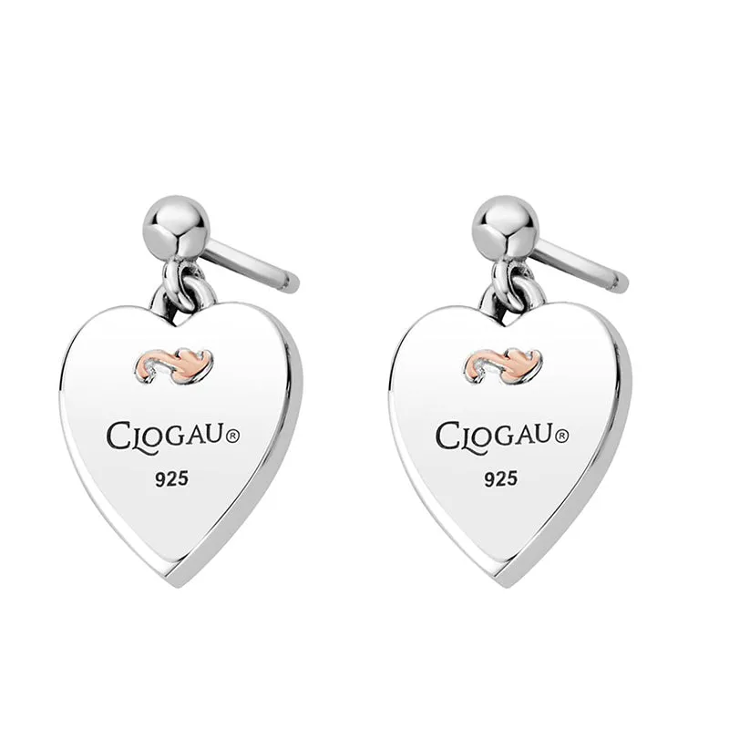 Clogau Jewellery Clogau Tree of Life Sterling Silver Insignia Heart Stud Earrings D