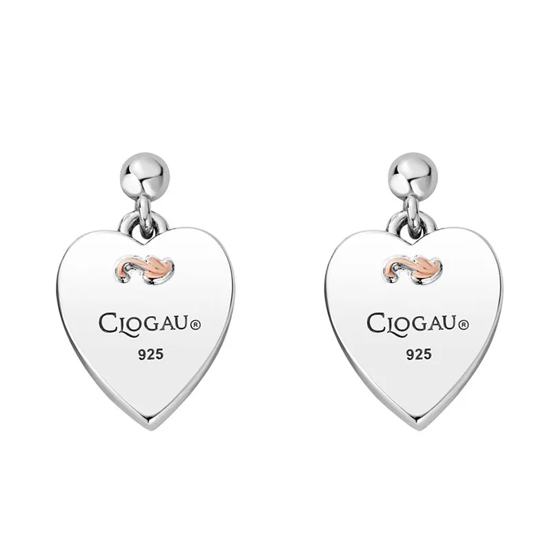 Clogau Jewellery Clogau Tree of Life Sterling Silver Insignia Heart Stud Earrings D