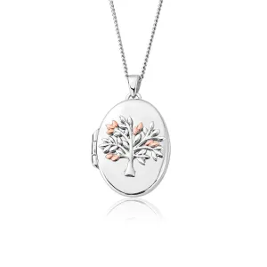 Clogau Jewellery Clogau Tree of Life Sterling Silver Oval Locket Necklace
