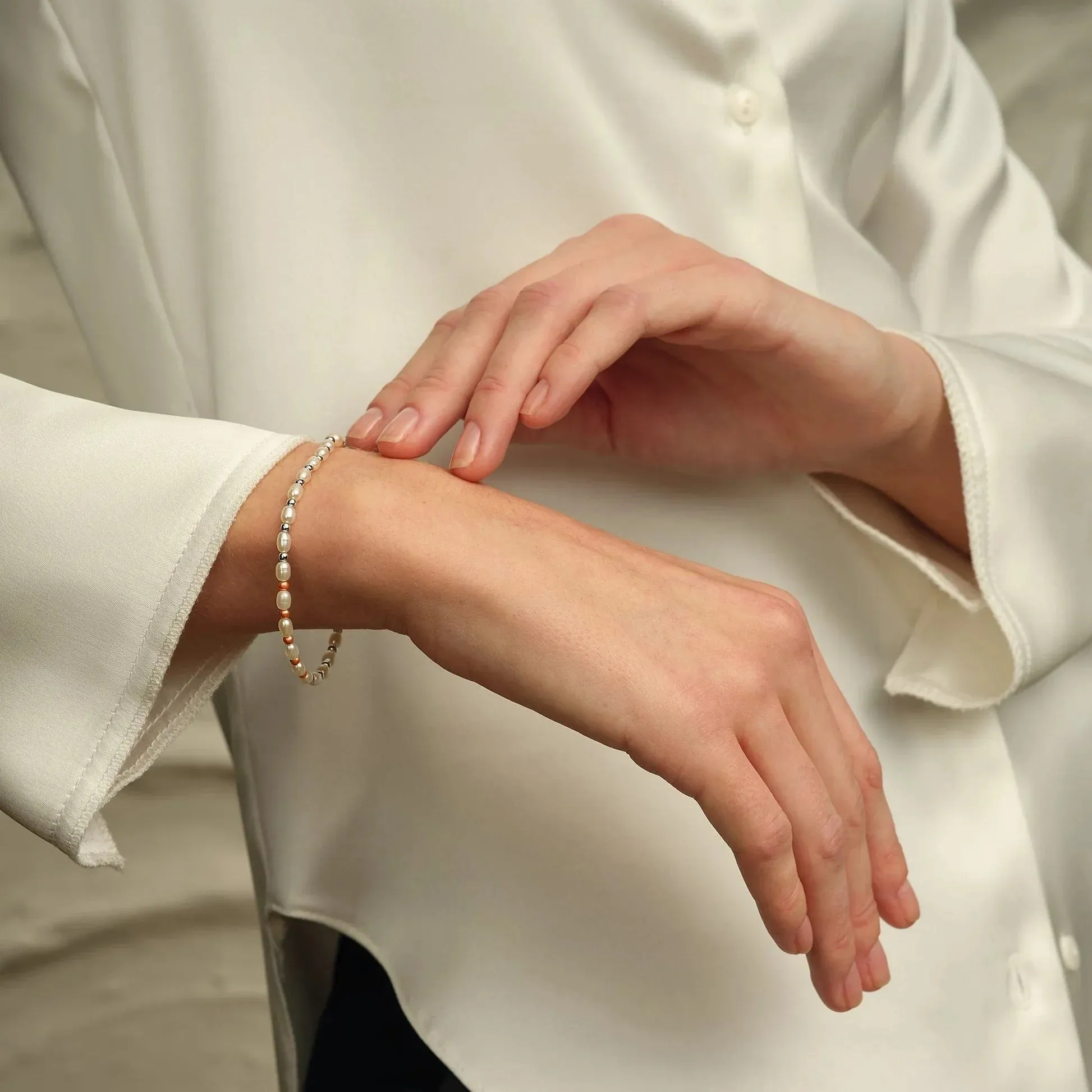 Clogau Jewellery Clogau Welsh Beachcomber Sterling Silver Freshwater Pearl Adjustable Bracelet
