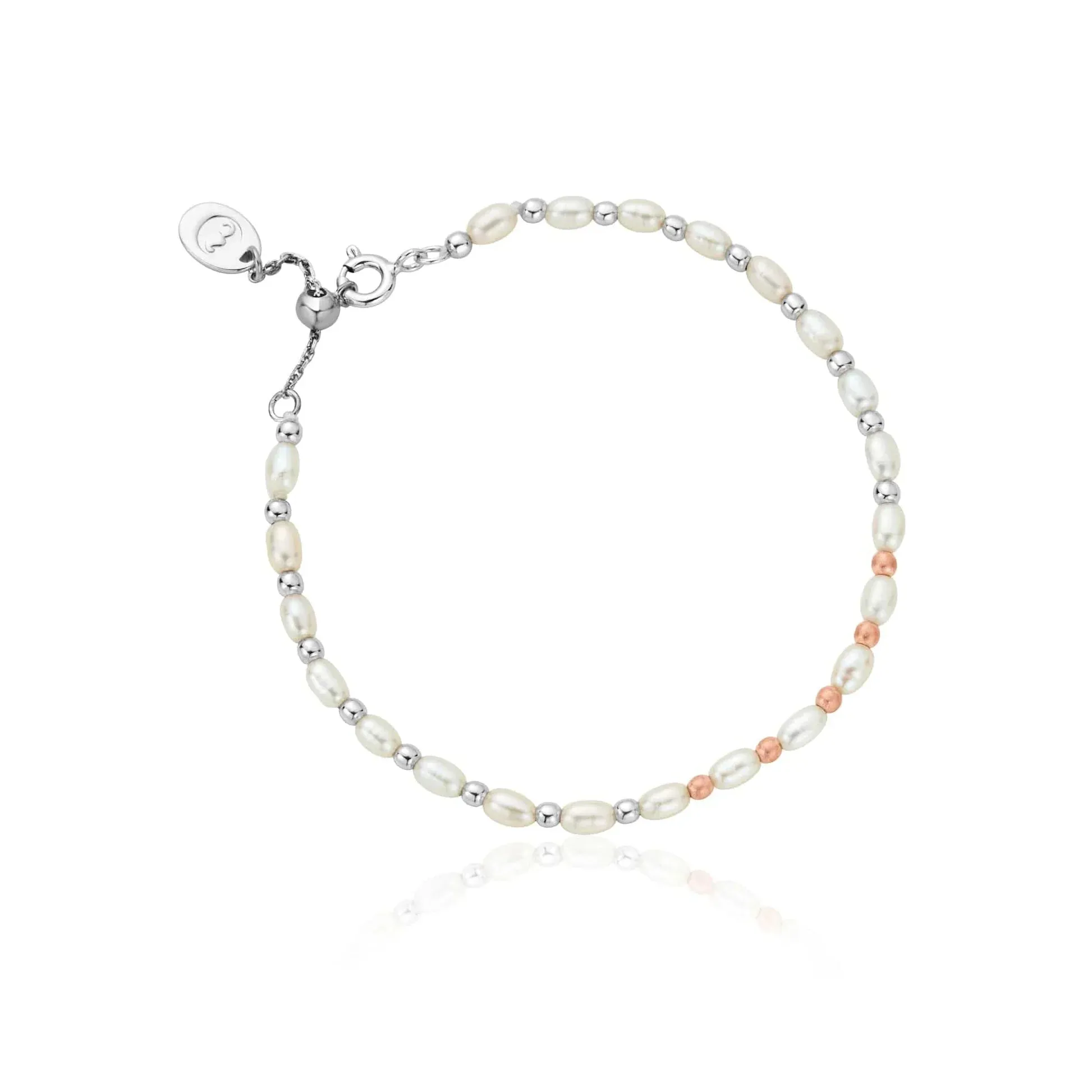 Clogau Jewellery Clogau Welsh Beachcomber Sterling Silver Freshwater Pearl Adjustable Bracelet