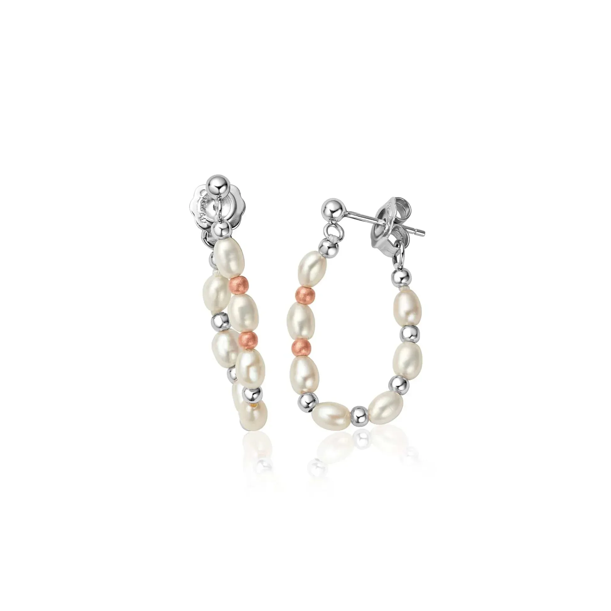 Clogau Jewellery Clogau Welsh Beachcomber Sterling Silver Freshwater Pearl Drop Earrings