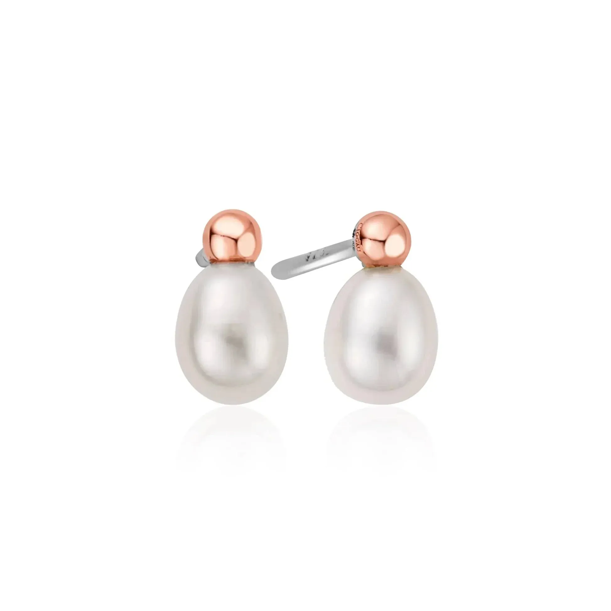 Clogau Jewellery Clogau Welsh Beachcomber Sterling Silver Freshwater Pearl Stud Earrings