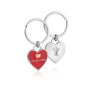 Clogau Jewellery Clogau Welsh Heart Sterling Silver Red Enamel Keyring