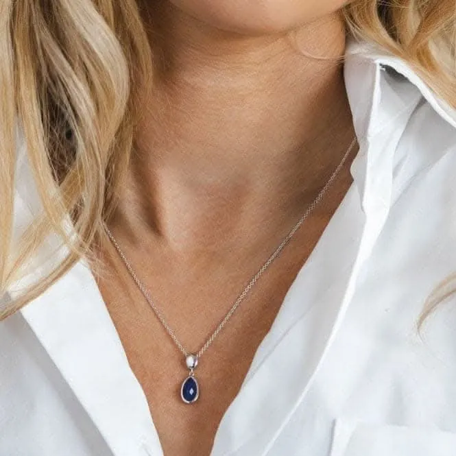 Coast Pebble Azure Gemstone Duo Droplet Necklace 90173LP Kit Heath Jewelry And Accessories