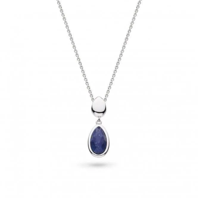 Coast Pebble Azure Gemstone Duo Droplet Necklace 90173LP Kit Heath Jewelry And Accessories