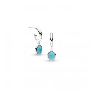 Coast Pebble Azure Gemstone Hoop Drop Earrings 50172MG Kit Heath Jewelry And Accessories