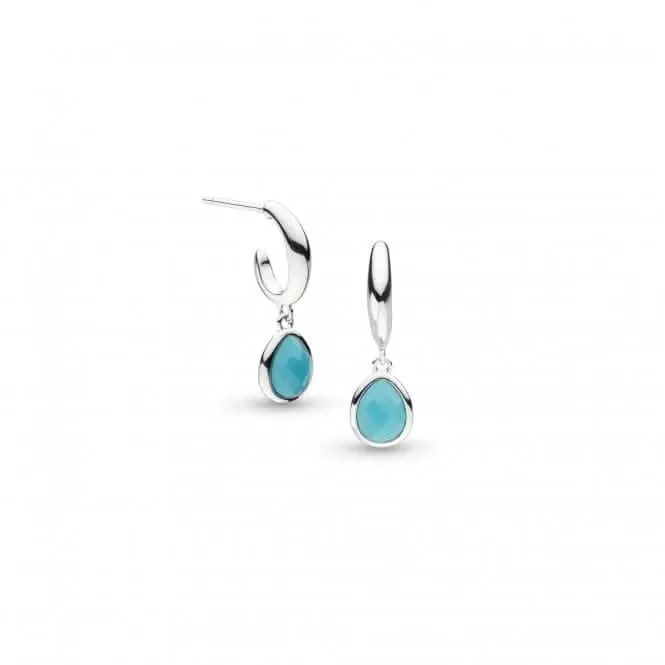 Coast Pebble Azure Gemstone Hoop Drop Earrings 50172MG Kit Heath Jewelry And Accessories