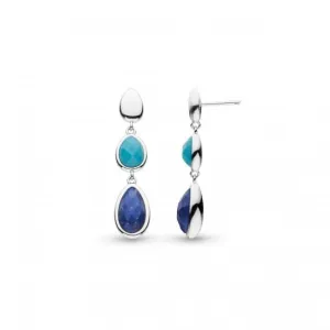 Coast Pebble Azure Gemstone Trio Droplet Stud Drop Earrings 50175LMG Kit Heath Jewelry And Accessories