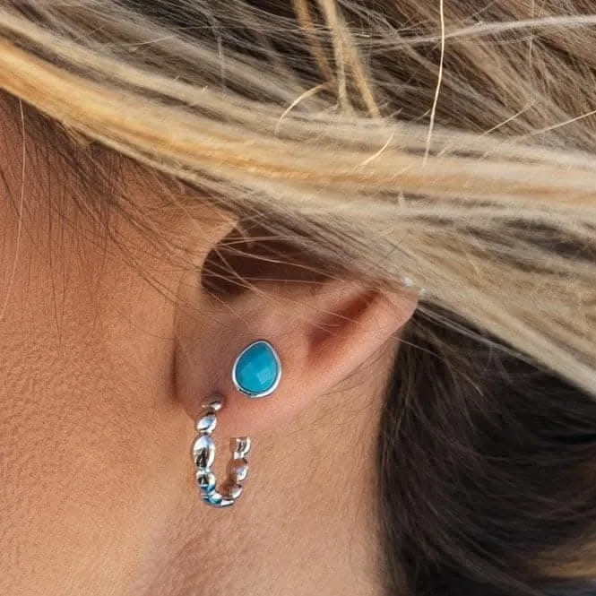 Coast Pebble Ridge Midi Hoop Stud Earrings 60171RP Kit Heath Jewelry And Accessories