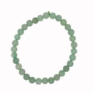 Crystals & Beaded Jewellery Crystal Bracelet - 6mm Green Quartz Elastic Bracelet