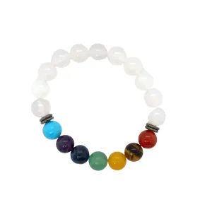 Crystals & Beaded Jewellery Crystal Bracelet - 7 Chakra & Selenite