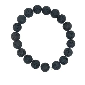 Crystals & Beaded Jewellery Crystal Bracelet - Black Lava Stone
