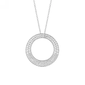 Curly Zirconia Hoop Necklace N4498 Diamonfire Jewellery