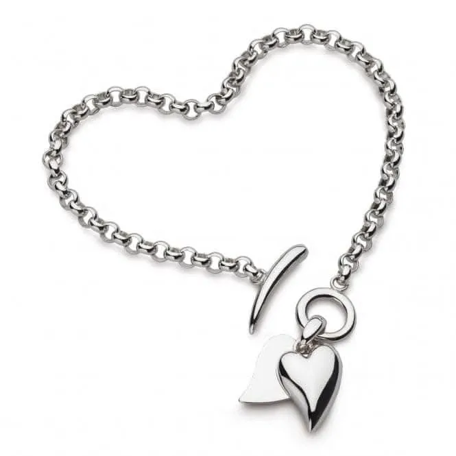 Desire Love Note Heart 7.5" T-Bar Bracelet 70517RP Kit Heath Jewelry And Accessories