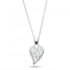 Desire Precious White Topaz Small Heart 17" Necklace 90505WT Kit Heath Jewelry And Accessories