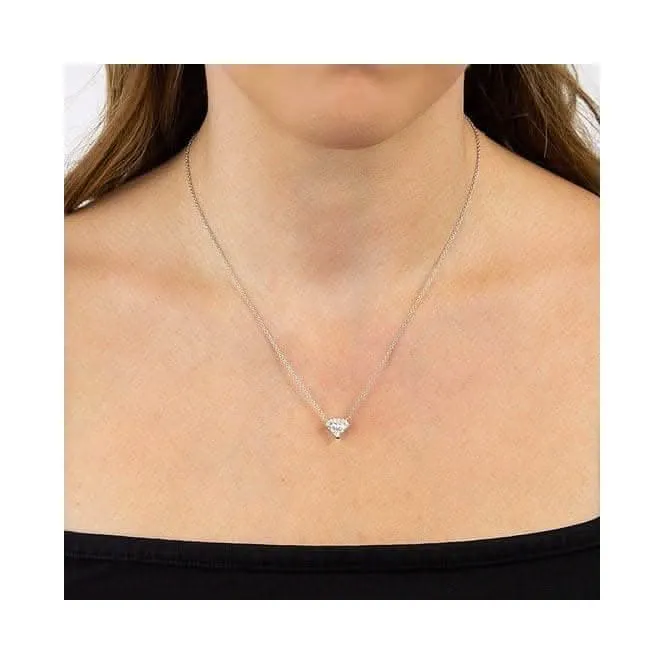 Diamond Shaped Pave Necklace N4467 Diamonfire Jewellery