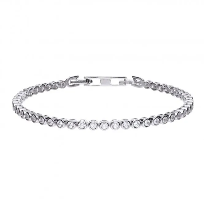 Diamonfire Silver White Cubic Zirconia Fine Tennis Bracelet B5090 Diamonfire Jewellery