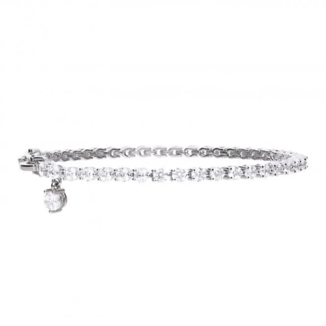 Diamonfire Silver White Cubic Zirconia Tennis Bracelet B5085 Diamonfire Jewellery