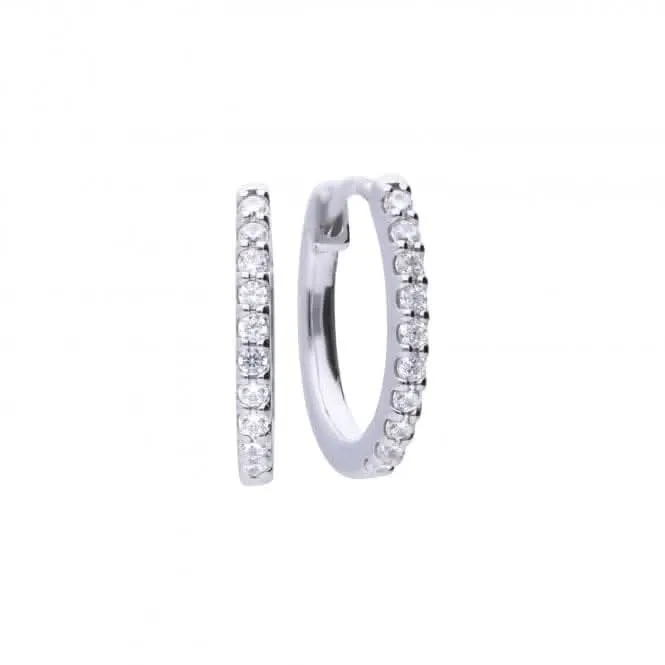Diamonfire Silver White Zirconia Earrings Classical Creole E5609 Diamonfire Jewellery
