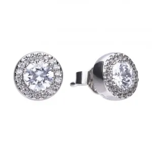 Diamonfire Silver White Zirconia Round Earrings E5591 Diamonfire Jewellery