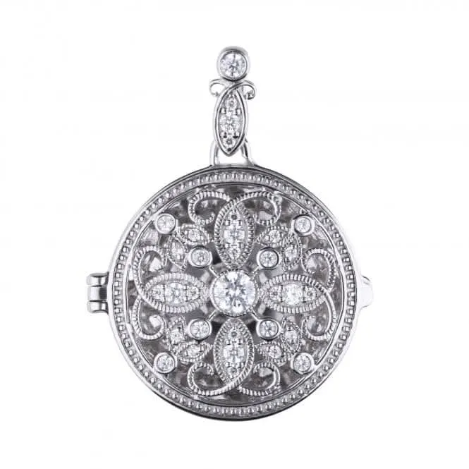 Diamonfire Silver White Zirconia Round Pendant P4613 Diamonfire Jewellery