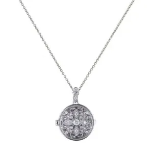 Diamonfire Silver White Zirconia Round Pendant P4613 Diamonfire Jewellery