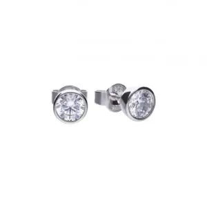 Diamonfire Silver White Zirconia Solitaire Earrings E5618 Diamonfire Jewellery