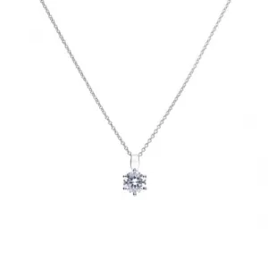 Diamonfire Silver White Zirconia Solitaire Pendant P4607 Diamonfire Jewellery