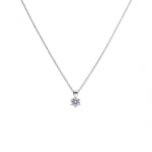 Diamonfire Silver White Zirconia Solitaire Pendant P4609 Diamonfire Jewellery