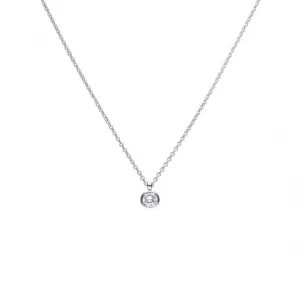 Diamonfire Silver White Zirconia Solitaire Pendant P4645 Diamonfire Jewellery