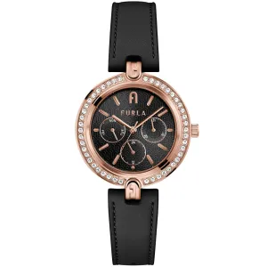 Dress Womens Watches Furla WW00030002L3 Logo Black leather Womens Watch