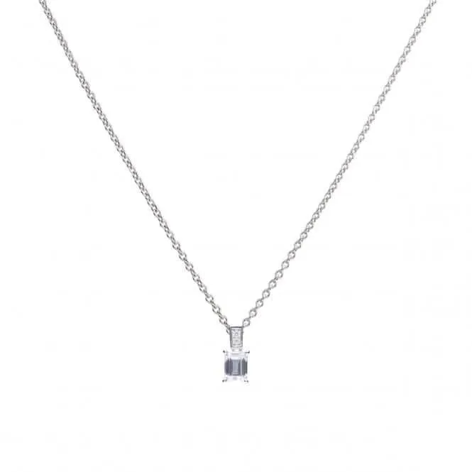 Emerald Round Cut Cubic Zirconia Pendant P4784 Diamonfire Jewellery