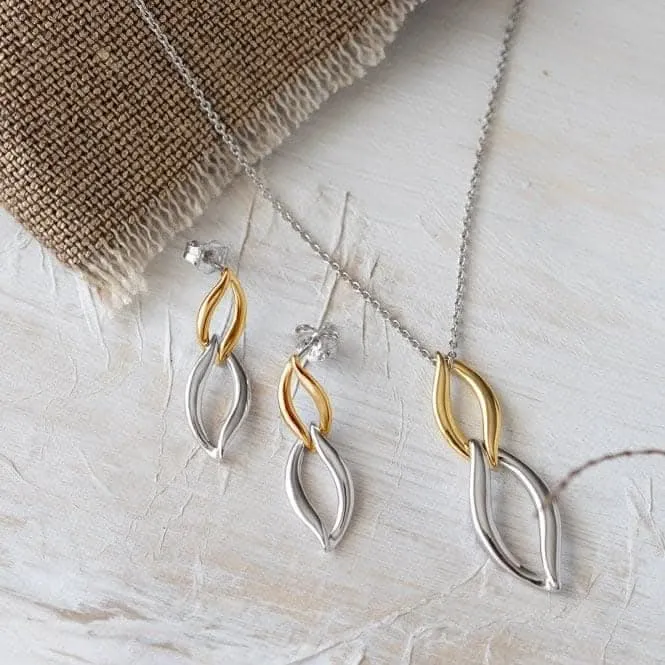 Entwine Twine Link Golden Drop Earrings 61142GRP Kit Heath Jewelry And Accessories