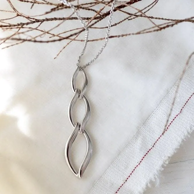 Entwine Twine Link Trio Necklace 91143RP Kit Heath Jewelry And Accessories