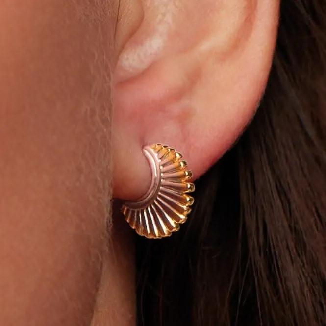Essence Radiance 18ct Gold Plated Stud Hoop Earrings 41151GRP Kit Heath Jewelry And Accessories