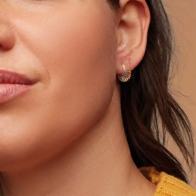 Essence Radiance 18ct Gold Plated Stud Hoop Earrings 41151GRP Kit Heath Jewelry And Accessories