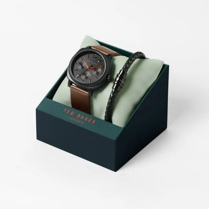 Gents Caine Multifunction Steel Brown Watch BKGFW2221