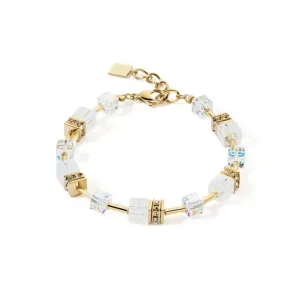 GeoCUBE® Iconic Nature White-Gold Bracelet 3018/30-1416 Coeur De Lion Jewellery