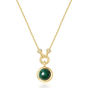 Gold Malachite Reversible Vacation Necklace N063-06G Ania Haie Jewellery